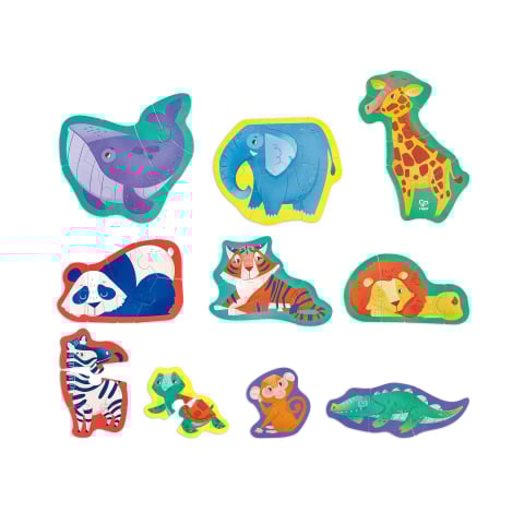 Branduri - Set 10 puzzle-uri prietenii junglei pentru copii (18-36 luni)