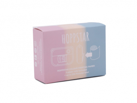 Produse - Set 3 role hartie termica Color, pentru imprimare poze, Hoppstar