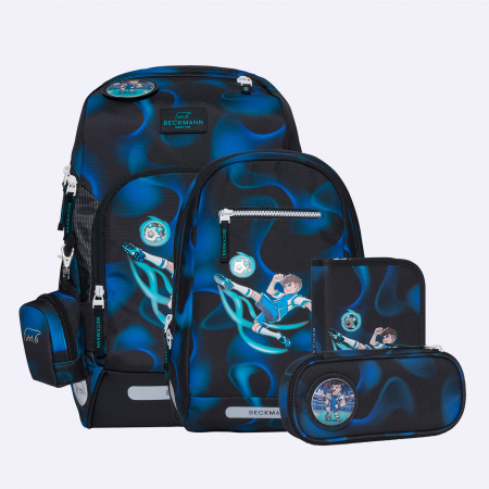 Penare si ghiozdane - Ghiozdan, rucsac ergonomic cu perna de aer, set Active Air FLX 6 piese, Magic League