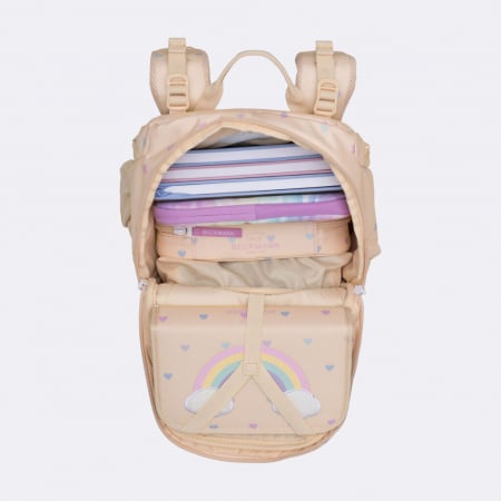 Ghiozdan, rucsac ergonomic cu perna de aer, set Active Air FLX 6 piese, Yellow Heart [8]