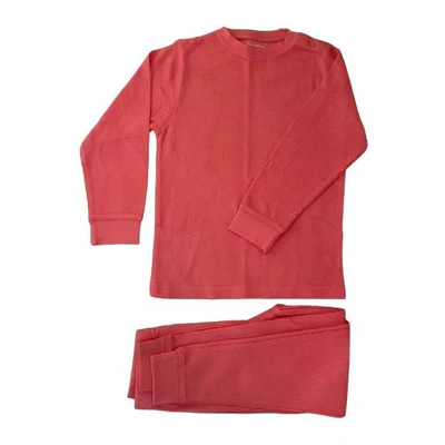 Set bluza & pantalon din bumbac organic gofrat (waffle) - CORAL [6]