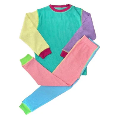 Set bluza & pantalon din bumbac organic gofrat (waffle)- Limited Edition 90’s NEON [1]
