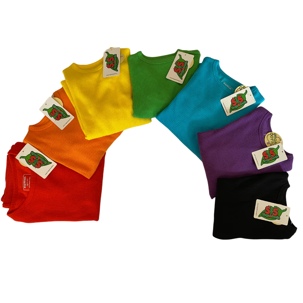 Set bluza & pantalon din bumbac organic gofrat (waffle) - Turquoise [3]