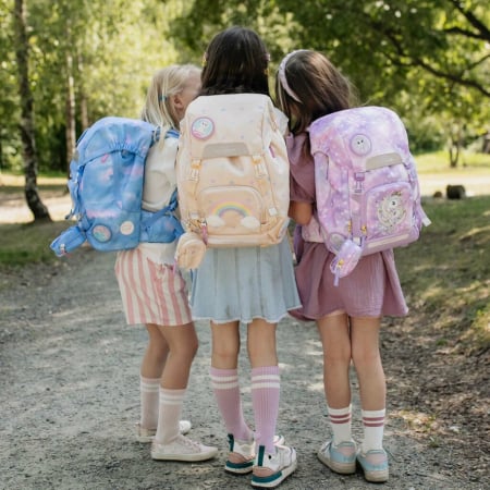 Ghiozdan, rucsac ergonomic, set clasic 6 piese, Unicorn Princess Purple [1]