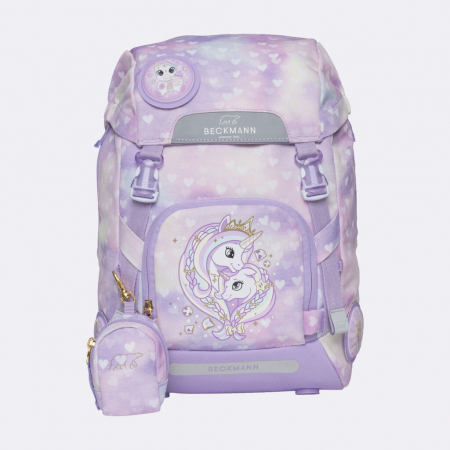 Ghiozdan, rucsac ergonomic, set clasic 6 piese, Unicorn Princess Purple [2]
