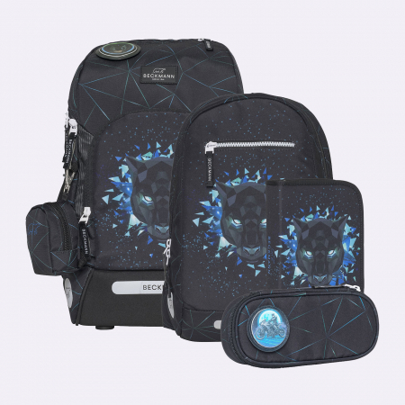 Penare si ghiozdane - Ghiozdan, rucsac ergonomic cu perna de aer, set Active Air FLX 6 piese, Panther