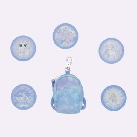 Ghiozdan, rucsac ergonomic, set clasic 7 piese, Unicorn Princess Ice Blue [18]