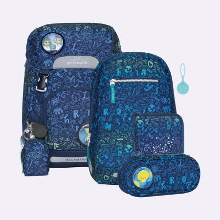 Penare si ghiozdane - Ghiozdan, rucsac ergonomic, set clasic 7 piese, Science
