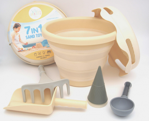 Branduri - SET DE JUCARII DE NISIP 7IN1 SAND TOYS, BEIGE, COMPACTOYS