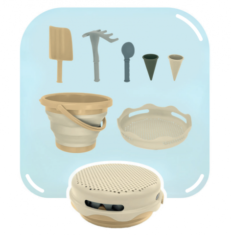 SET DE JUCARII DE NISIP 7IN1 SAND TOYS, BEIGE, COMPACTOYS [4]