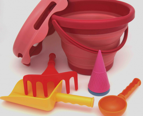 SET DE JUCARII DE NISIP 7IN1 SAND TOYS, ROSU, COMPACTOYS [3]