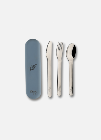 Set de tacâmuri din oțel inoxidabil cu husa de silicon - Spaceship [1]