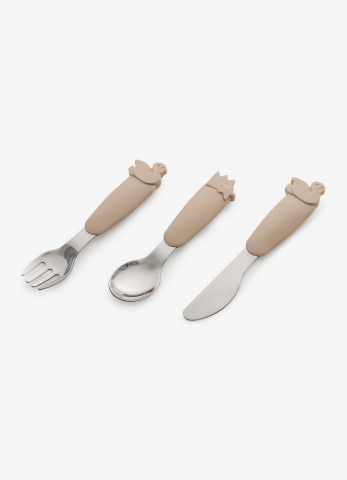 Set de tacâmuri din silicon cu husă - balerina - bej [6]