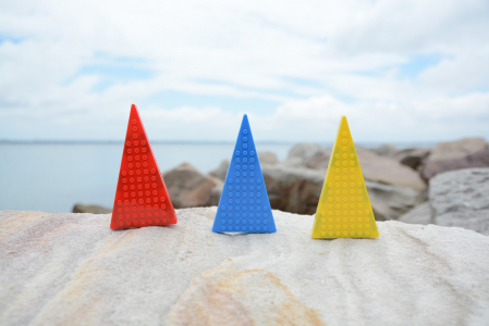 Set magnetic Magbrix 12 piese triunghi isoscel - compatibil cu caramizi de constructie tip Lego [6]