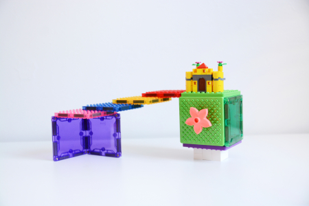 Set magnetic Magbrix 24 piese patrate - compatibil cu caramizi de constructie tip Lego [9]