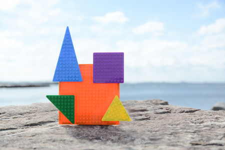 Set magnetic Magbrix 12 piese triunghi isoscel - compatibil cu caramizi de constructie tip Lego [4]