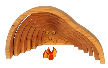 Set Pestera Dragonului, 11 piese din lemn, Bauspiel [5]