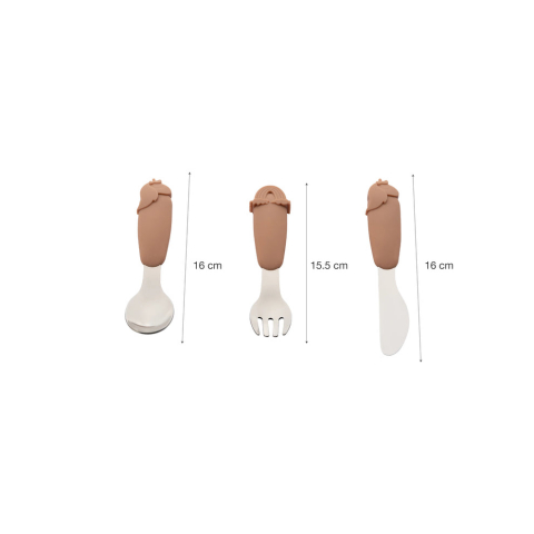 Set tacâmuri cu 3 piese din inox și silicon - Unicorn [4]