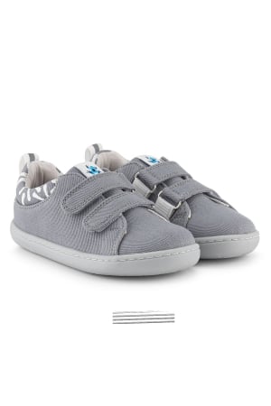 Sneakers barefoot,  SMART WALKER RECYCLED CANVAS, bumbac, Eco Grey [1]