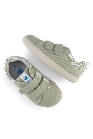 Hopfrög - Sneakers barefoot,  SMART WALKER RECYCLED CANVAS, bumbac, Eco Sea Green