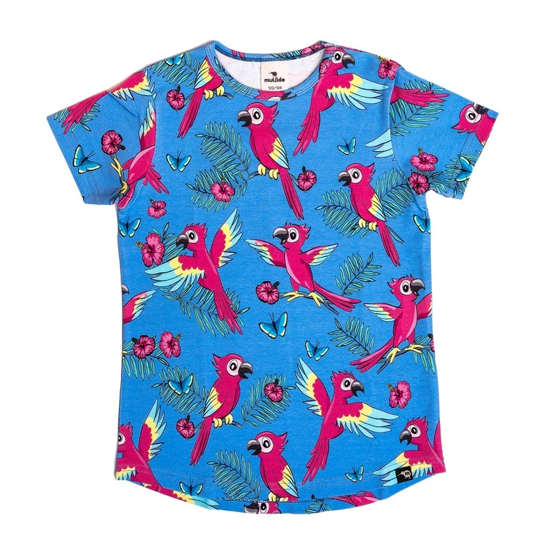 Mullido - Tricou, bumbac organic, Blue Parrot, Mullido
