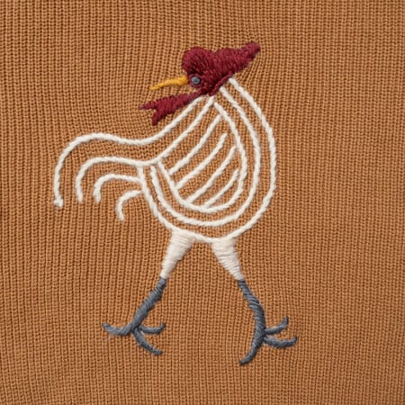 HANEVILD - Tricou tricotat, brodat, bumbac organic, Hanevild