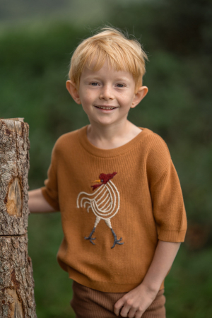 Branduri - Tricou tricotat, brodat, bumbac organic, Hanevild