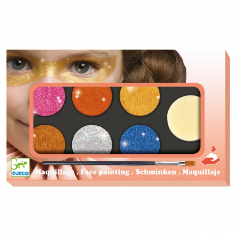 De Bebe - Trusa make-up culori metalice non alergice, Djeco