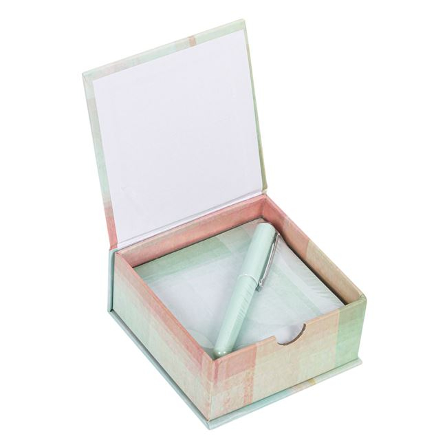 Hartii de notite si pix în cutie 9,5x9,5 cm - Each day is a new chance [2]