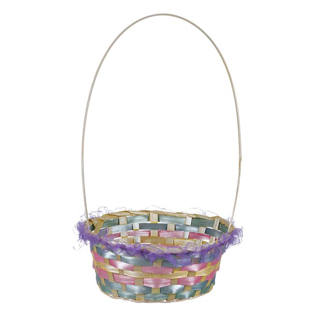 Cos decorativ, bambus colorat 21 x 38 cm [2]