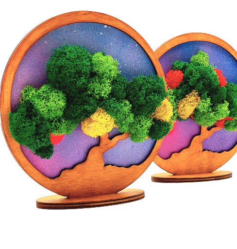 Decoratiune Pomisor bonsai cu licheni, 20 cm [4]