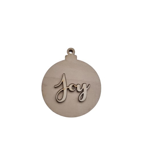 Decoratiune glob din lemn natur "Believe in the magic of Christmas", 9x9 cm [2]