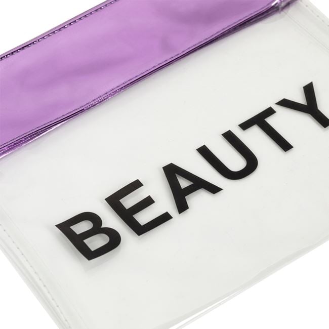 Geanta de Toaleta Transparent Violet - Beauty, 24x19 cm [2]