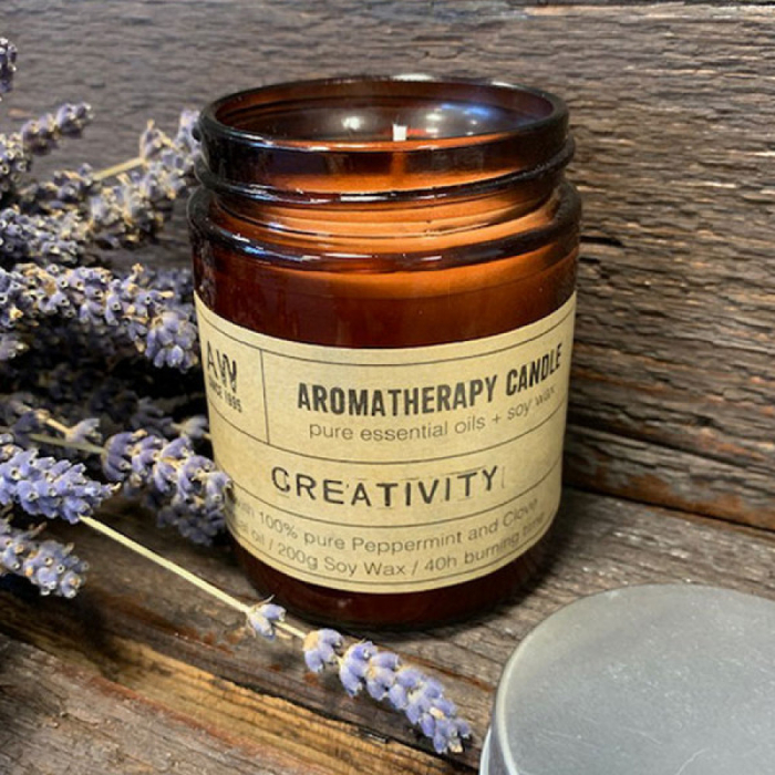 Lumanare aromaterapie Creativity, Menta si Scortisoara, 200 g [2]