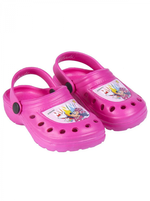 Papuci plaja tip clogs, Minnie Mouse Star, fuchsia, 30-31 [3]