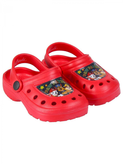 Papuci plaja tip clogs, Paw Patrol, rosu, 22-23 [3]