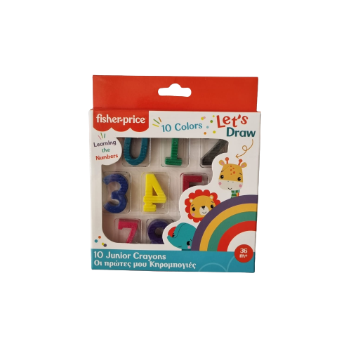 Set 10 creioane colorate, numere, Fisher Price, 3 ani+ [2]