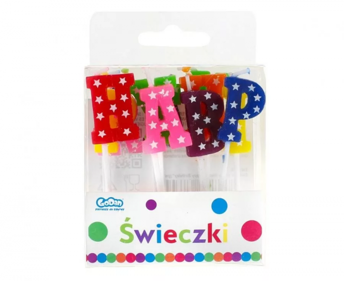 Set 5 lumanari pentru tort, Happy Birthday, Cupcakes, multicolor [2]