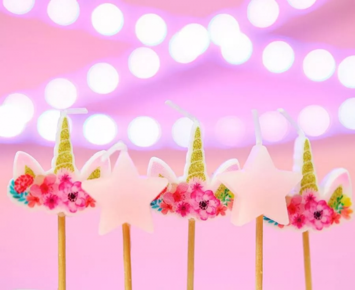 Set 5 lumanari pentru tort, Unicorn Cake, multicolor [2]