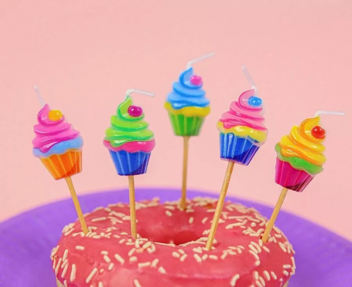 Set 5 lumanari pentru tort, Cupcakes Cake, multicolor [2]