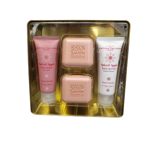 Set cadou, Spiced Apple, 2 x Sapun de corp 100 g, Gel de dus 75 ml, Unt de corp 75 ml [2]