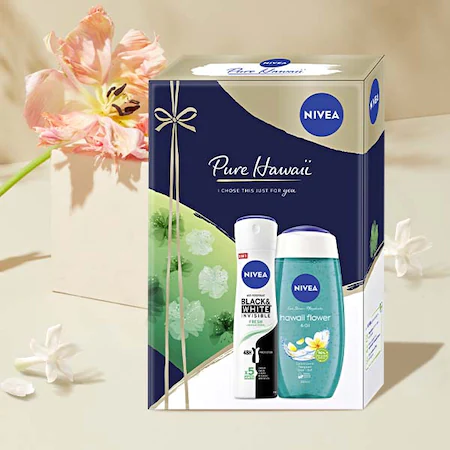 Set cadou Nivea Pure Hawaii: Gel de dus, 250 ml + Deodorant spray Invisible Fresh Black&White, 150 ml [2]