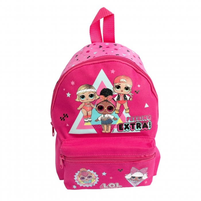 Set LOL Surprise, 4 piese, ghiozdan gradinita, borseta, sac sport si portofel, roz [2]