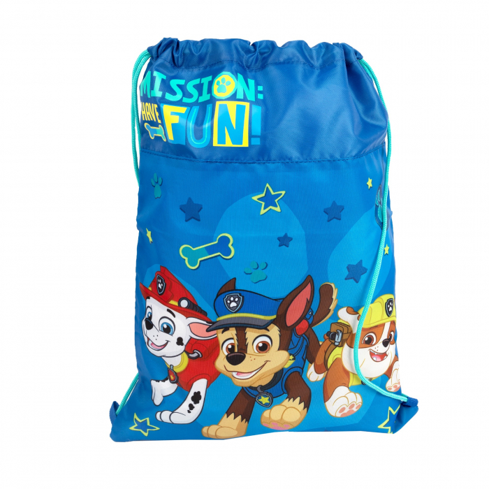 Set Paw Patrol, 4 piese, ghiozdan gradinita, borseta, sac sport si portofel, albastru [7]
