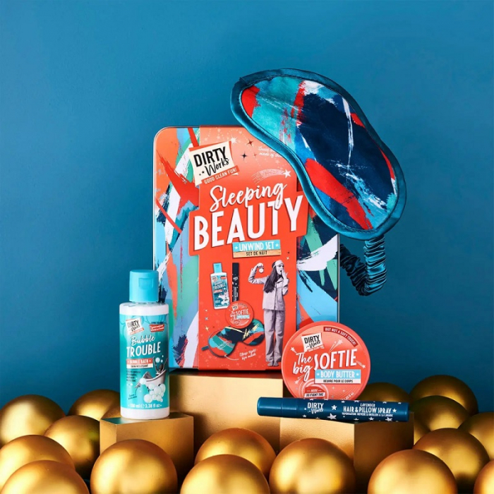 Set Sleeping Beauty, Dirty Works, Crema de maini 50 ml, Spumant de baie 100 ml, Spray 10 ml [2]