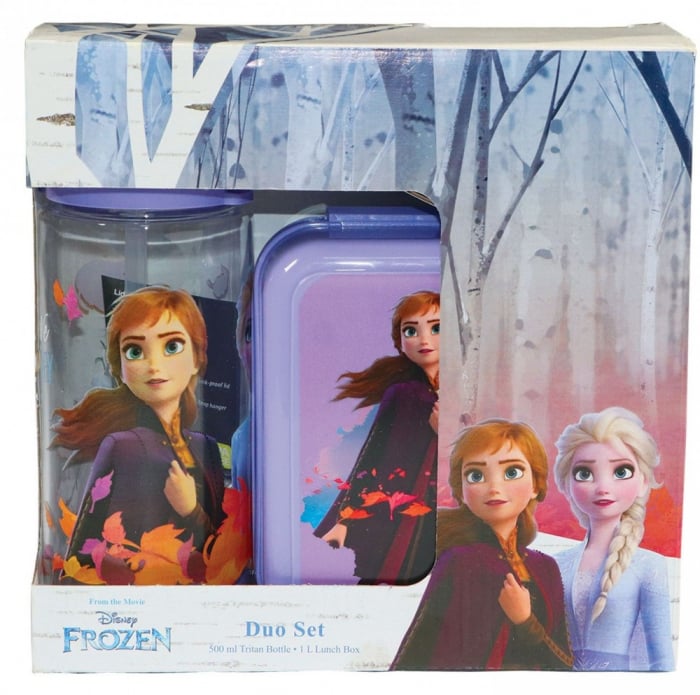 Set Sticla plastic Frozen 500 ml si cutie sandvis [2]