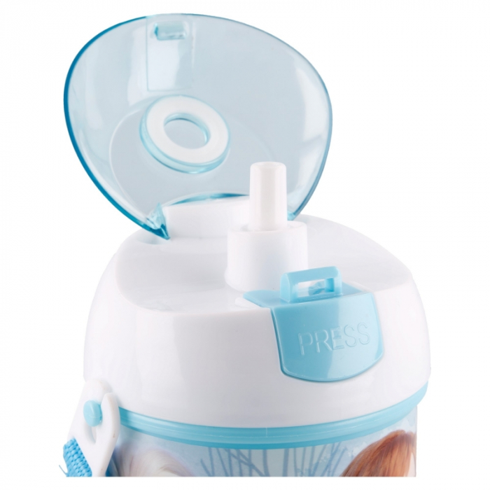 Sticla plastic, Frozen II, cu pai si capac, 450 ml [3]