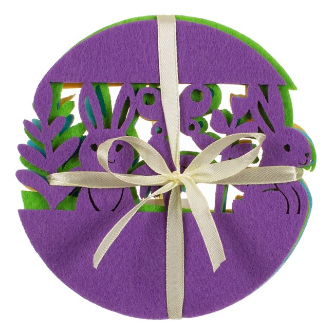 Suport bauturi Paste, 4 culori, fetru [2]