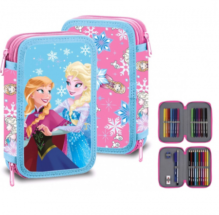 Penar echipat 28 piese Anna si Elsa,2 compartimente,multicolor [1]