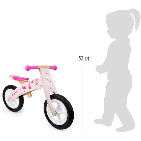 Bicicleta de echilibru fara pedale, Legler, model Unicorn, din lemn [2]